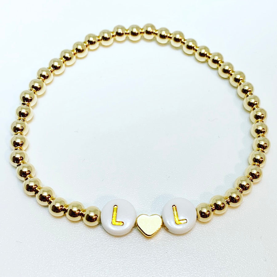 Alphabet Bead Bracelet 14kt Gold Fill - 7.25